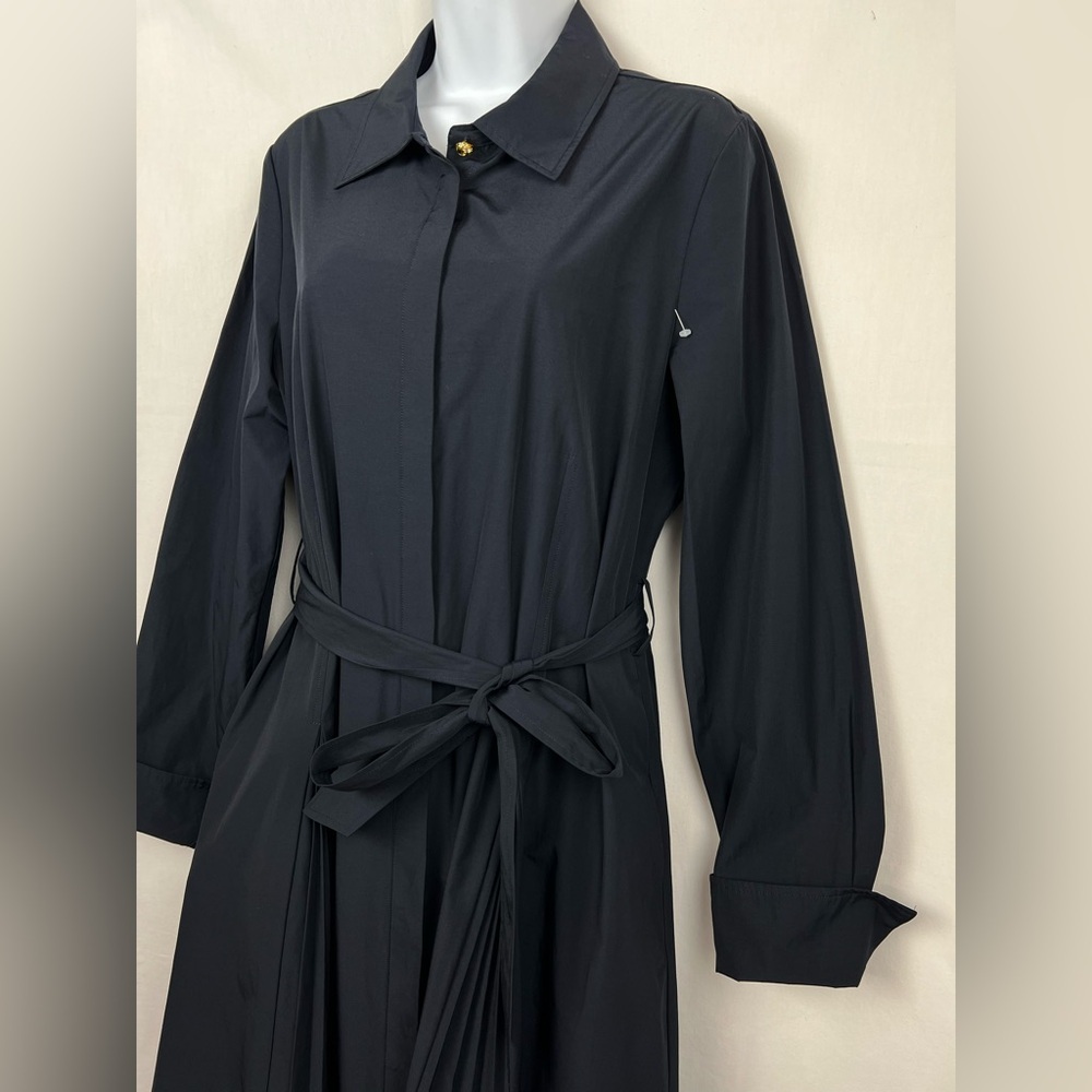 DEREK LAM 10 CROSBY stunning Annette Pleated Shirtdress - Navy 69% off retail - Picture 10 of 13